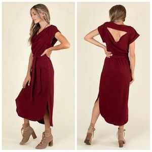 Joyfolie Marnie Dress in Berry XS